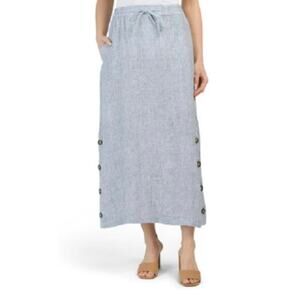 Tahari 100% Linen Skirt Long Women's Small